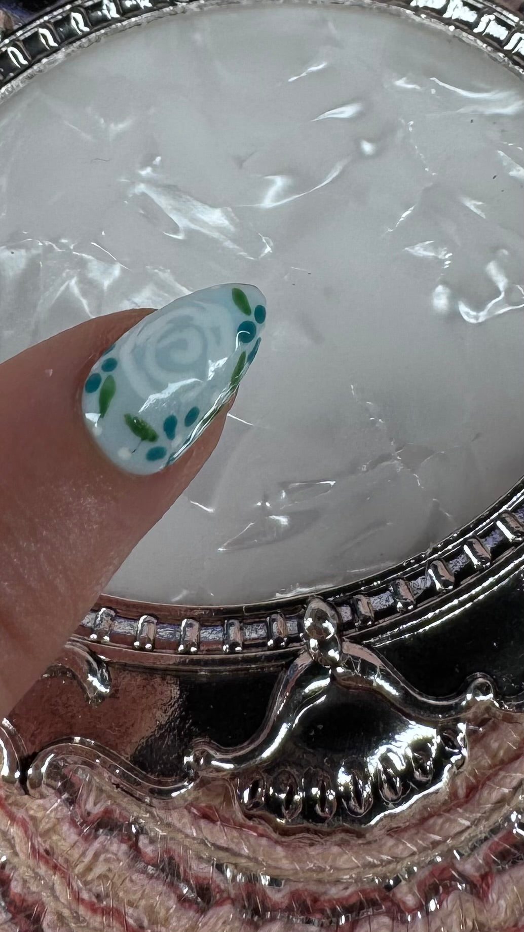 Blue Meadow Bloom Press-On Nails