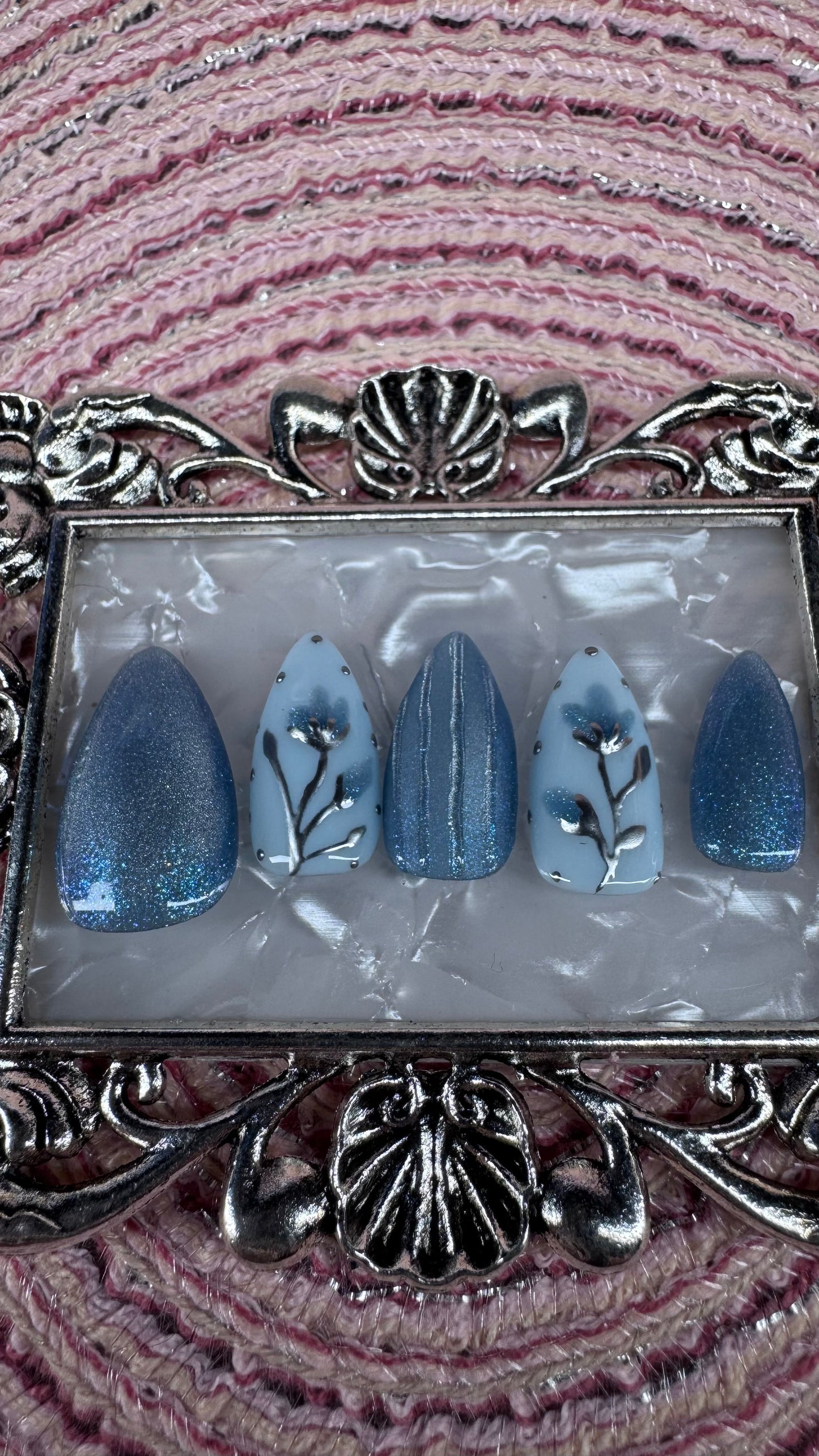 Icy Blue Botanicals Press-On Nails
