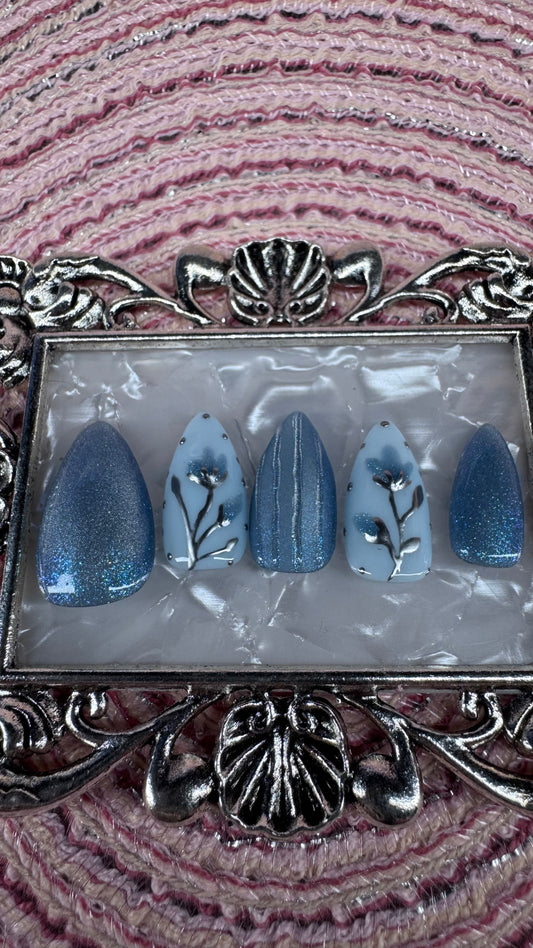 Icy Blue Botanicals Press-On Nails