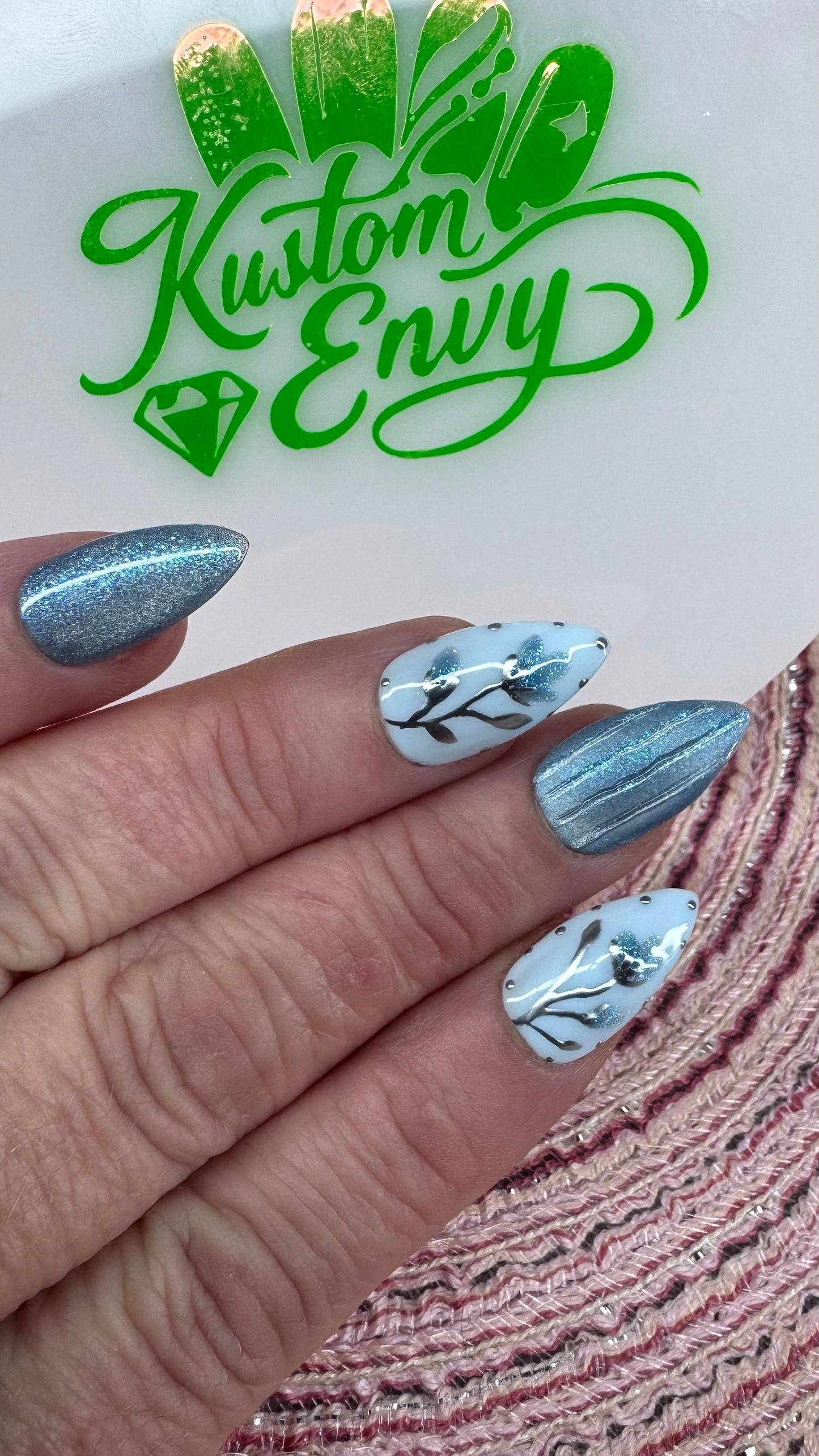 Icy Blue Botanicals Press-On Nails
