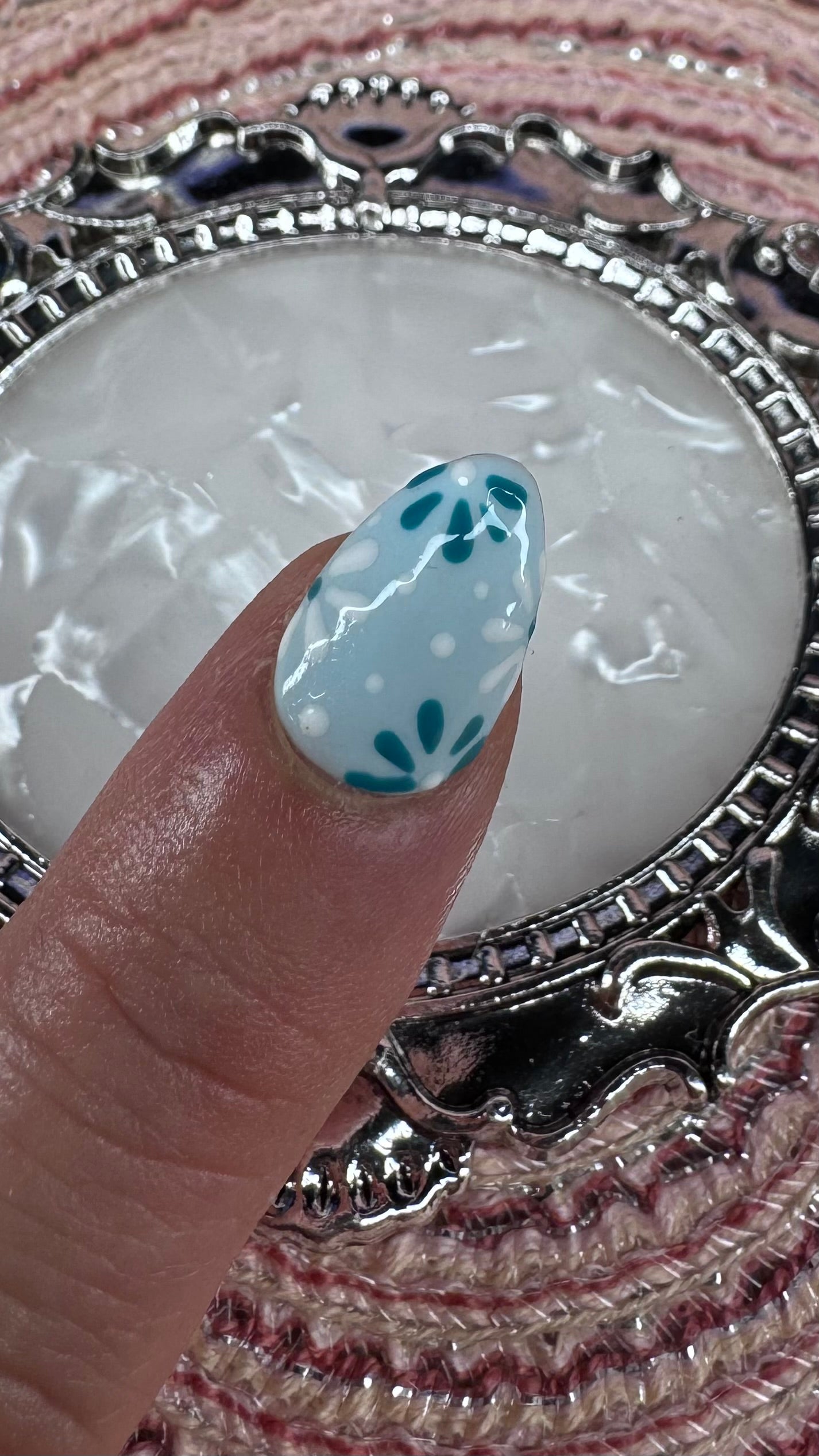 Blue Meadow Bloom Press-On Nails