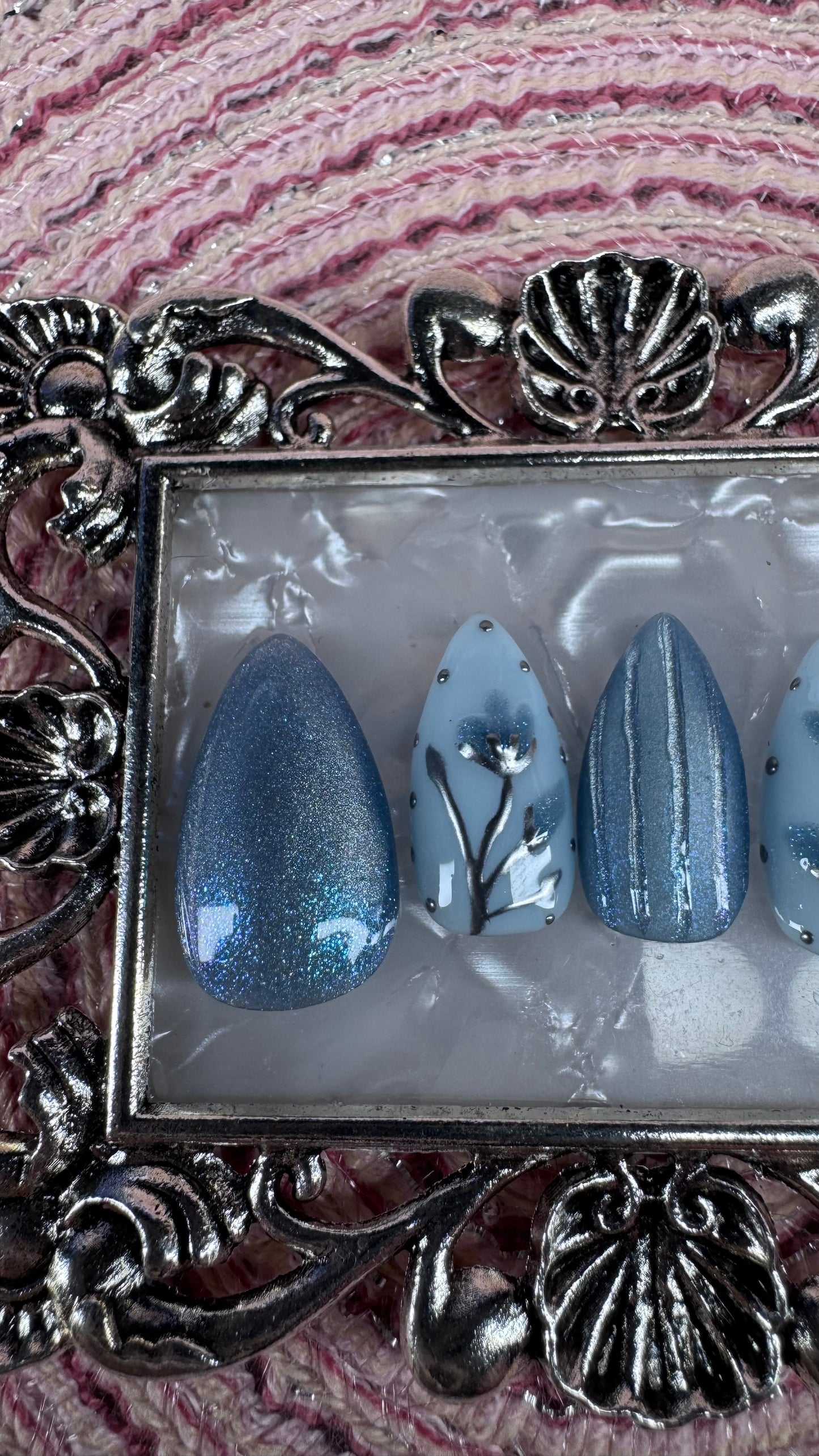 Icy Blue Botanicals Press-On Nails