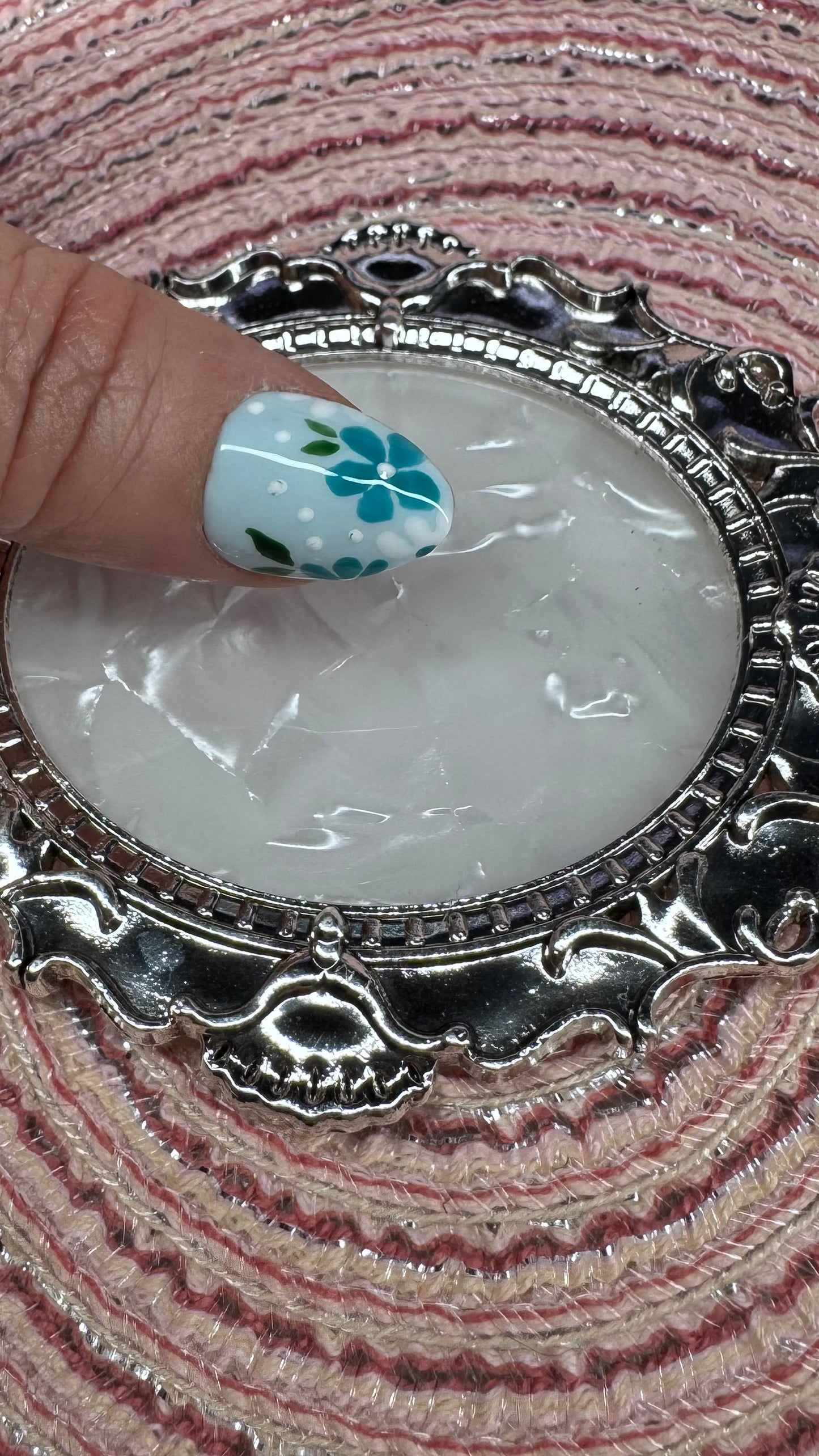 Blue Meadow Bloom Press-On Nails